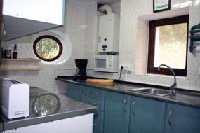 Küche in Ferienwohnung